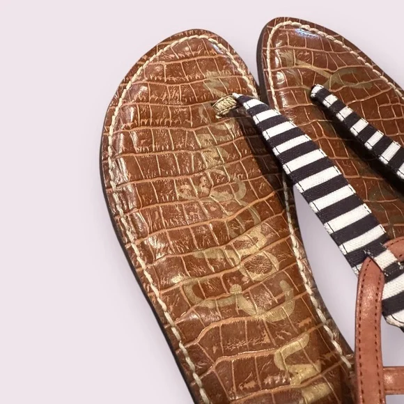 Sam Edelman Brown and Black Sandals with Chic Design - Picture 3 of 8